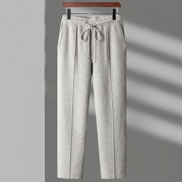 Men’s Knit Trousers – Relaxed Fit – Soft Stretch Fabric – Drawstring Waist – Front Seam
