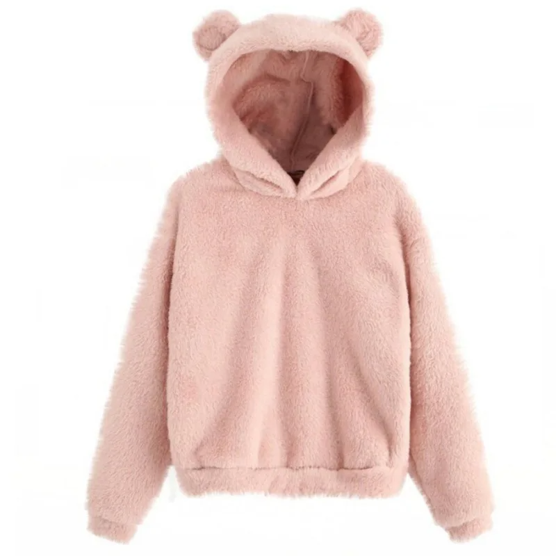 Women’s Hoodie – Fleece Fabric – Relaxed Fit – Long Sleeve – Playful Ear Hood
