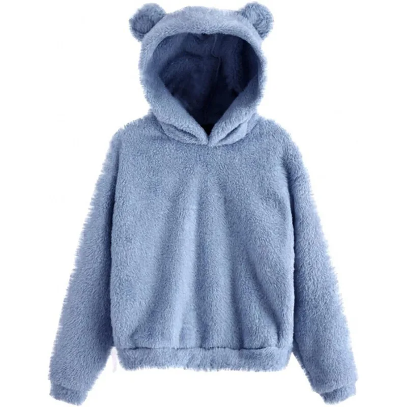 Women’s Hoodie – Fleece Fabric – Relaxed Fit – Long Sleeve – Playful Ear Hood