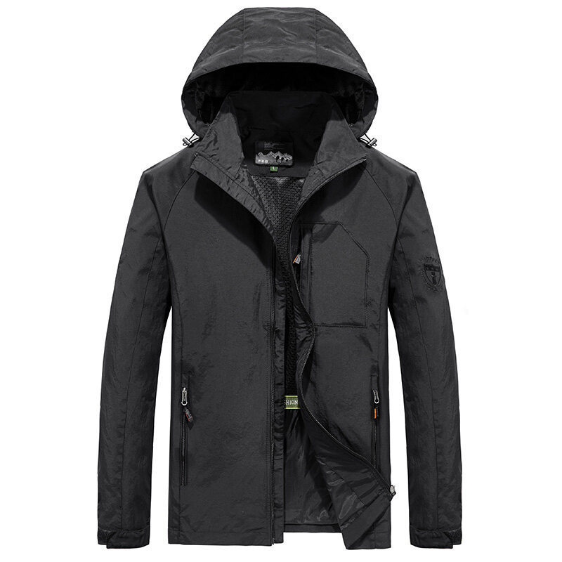 Men’s Jacket – Loose Fit – Quick-Drying – Hooded – Multi-Pocket