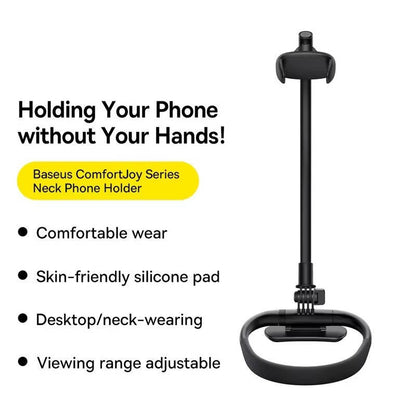 Minimalist Adjustable Flexible Neck-Mounted Phone Holder