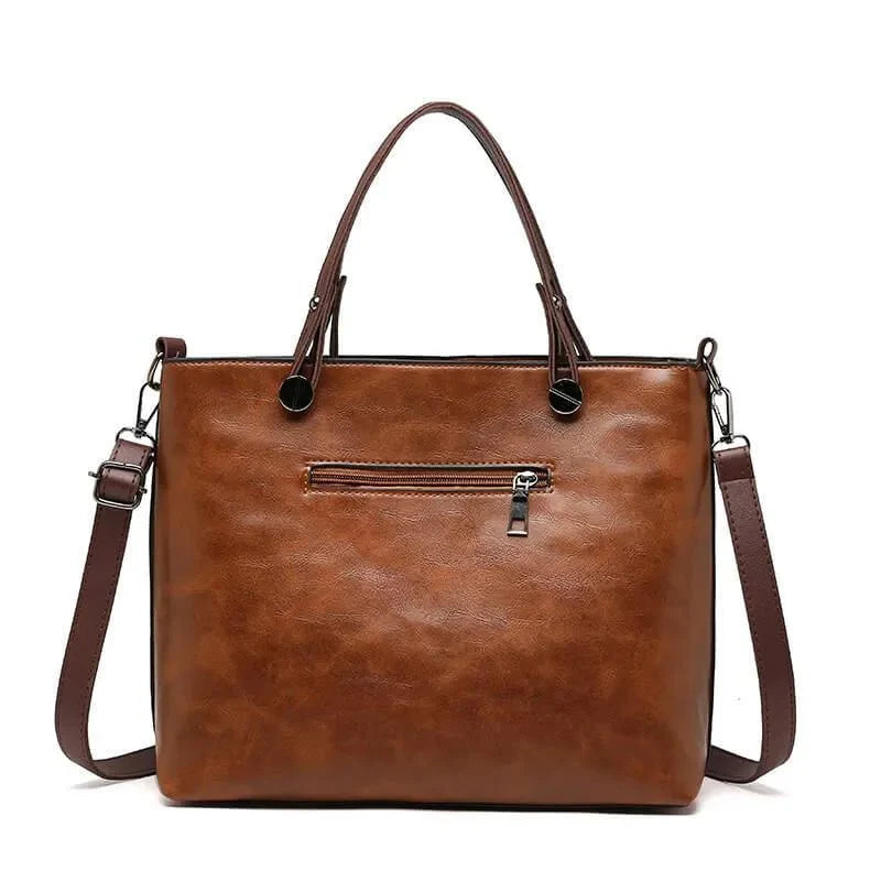 Dual handle shoulder bag for women