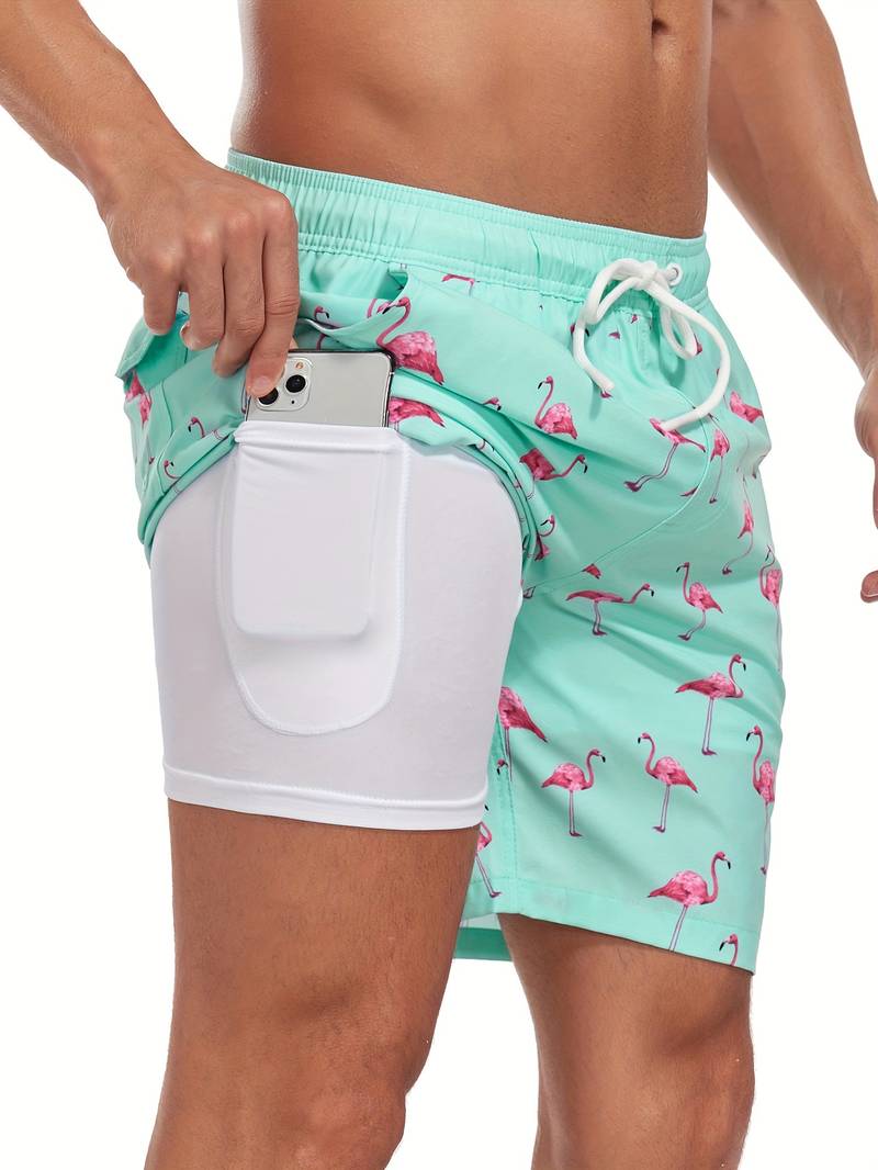 Relaxed fit beach shorts for men