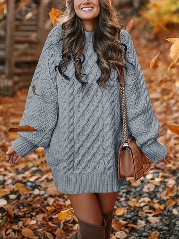 Cozy knit sweater dress for women