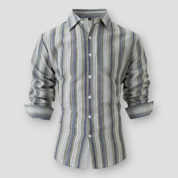 Loose-fit buttoned shirt for men