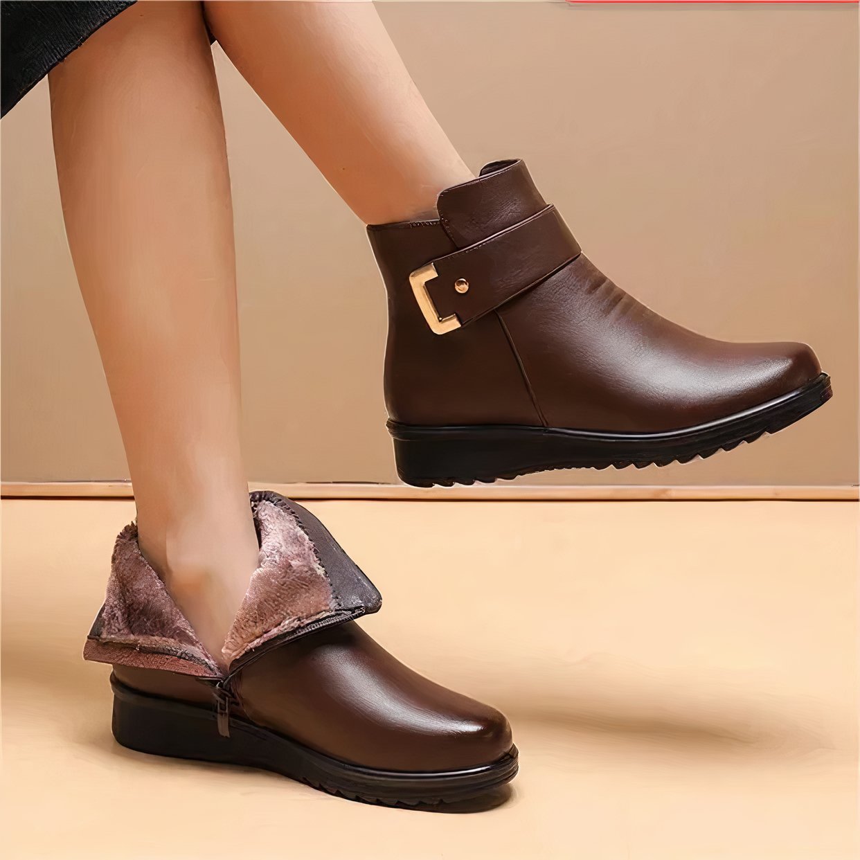 Elegant side zip ankle boots for women