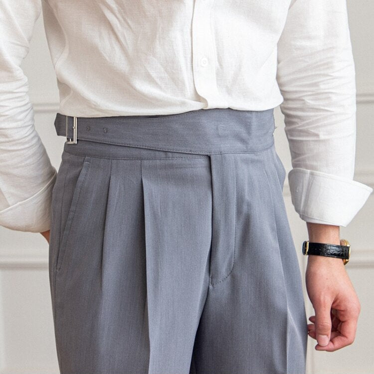 Adjustable buckle pants for men