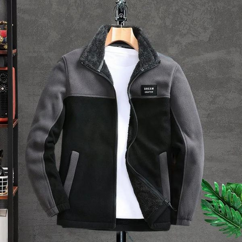 Fleece-lined jacket for men