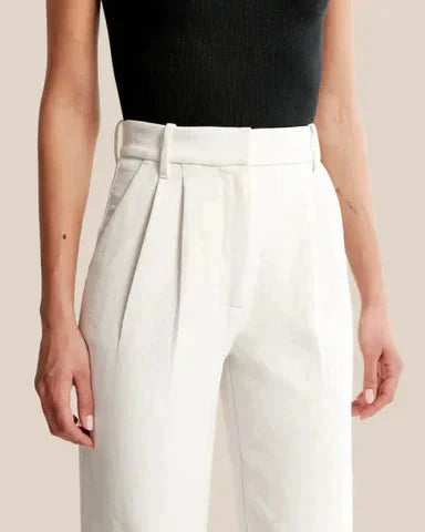 High-waisted wide legged trousers for women