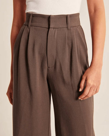 High-waisted wide legged trousers for women