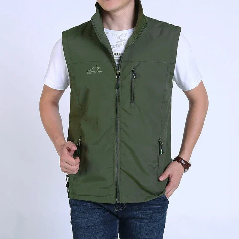 Men’s Bodywarmer – Straight Fit – Lightweight Breathable – High Collar – Zip Pockets