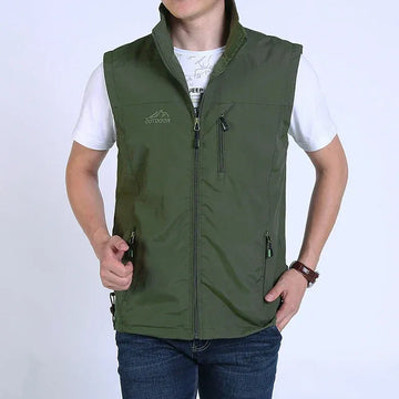 Men’s Bodywarmer – Straight Fit – Lightweight Breathable – High Collar – Zip Pockets