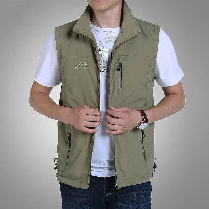 Men’s Bodywarmer – Straight Fit – Lightweight Breathable – High Collar – Zip Pockets