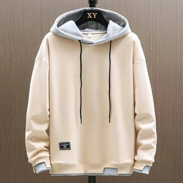 Men’s Hoodie – Relaxed Fit – Cotton Blend – Drawstring Hood – Ribbed Trim