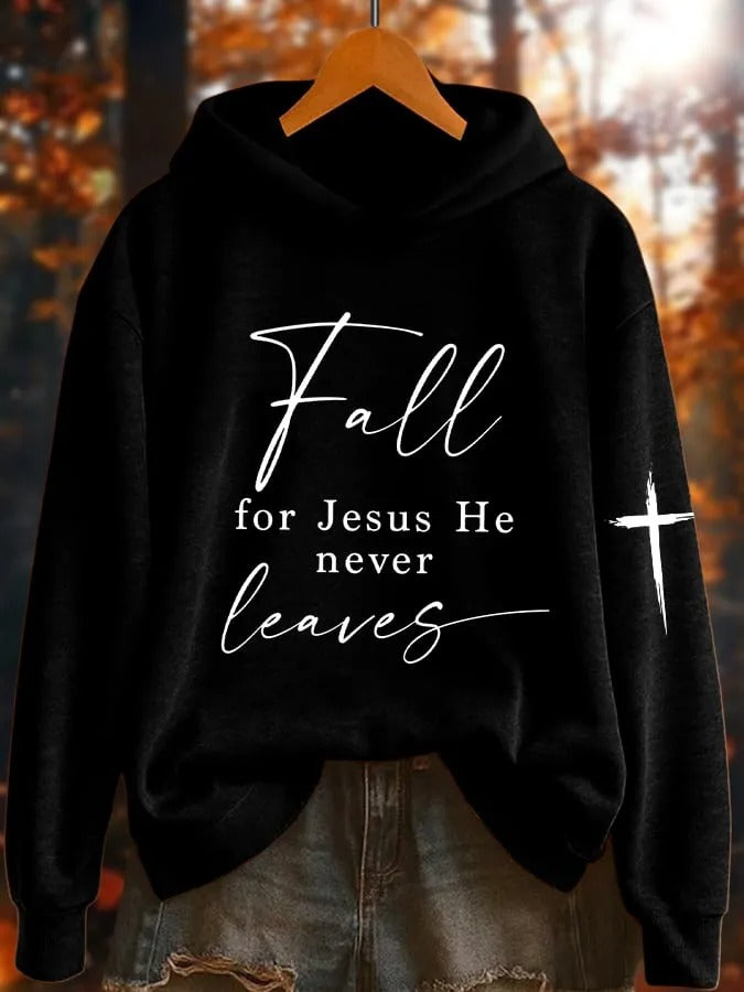 Women’s Hooded Sweatshirt – Oversized Fit – Cotton Blend – Graphic Front and Sleeve