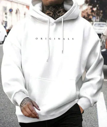 Men’s Hoodie – Relaxed Fit – Cotton Blend – Drawstring Hood – Kangaroo Pocket – Graphic Front