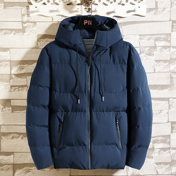 Men’s Hooded Jacket – Slim Fit – Quilted Insulation – Zipper Front – Casual Outerwear
