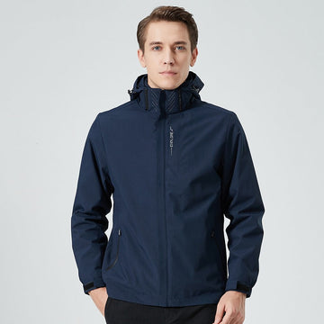 Men’s Outdoor Jacket – Weather-Resistant – Regular Fit – Adjustable Hood and Cuffs
