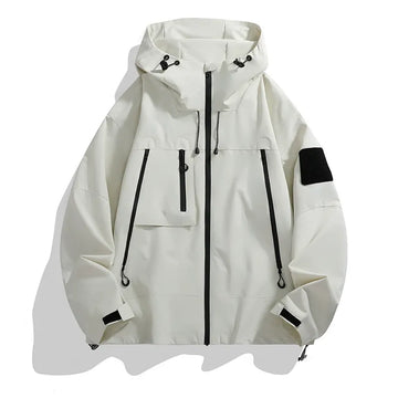 Men’s Jacket – Relaxed Fit – Wind-Resistant – Adjustable Hood – Utility Pockets