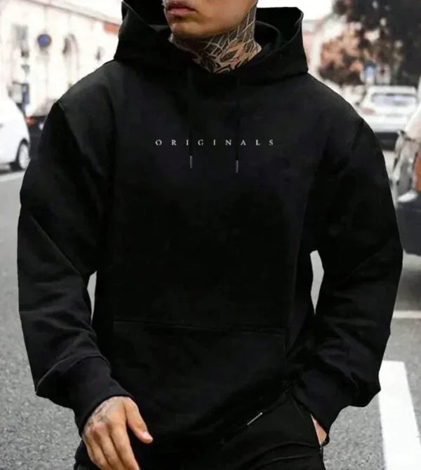 Men’s Hoodie – Relaxed Fit – Cotton Blend – Drawstring Hood – Kangaroo Pocket – Graphic Front