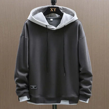 Men’s Hoodie – Oversized Fit – Cotton Blend – Dual-Layer Hood – Ribbed Cuffs