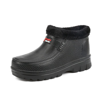 Men’s Winter Boot – Waterproof Synthetic – Mid Ankle – Faux Fur Lined – Slip Resistant