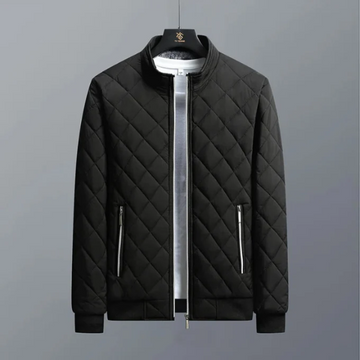 Men’s Quilted Jacket – Regular Fit – Windproof Water-Resistant – Zipped Pockets