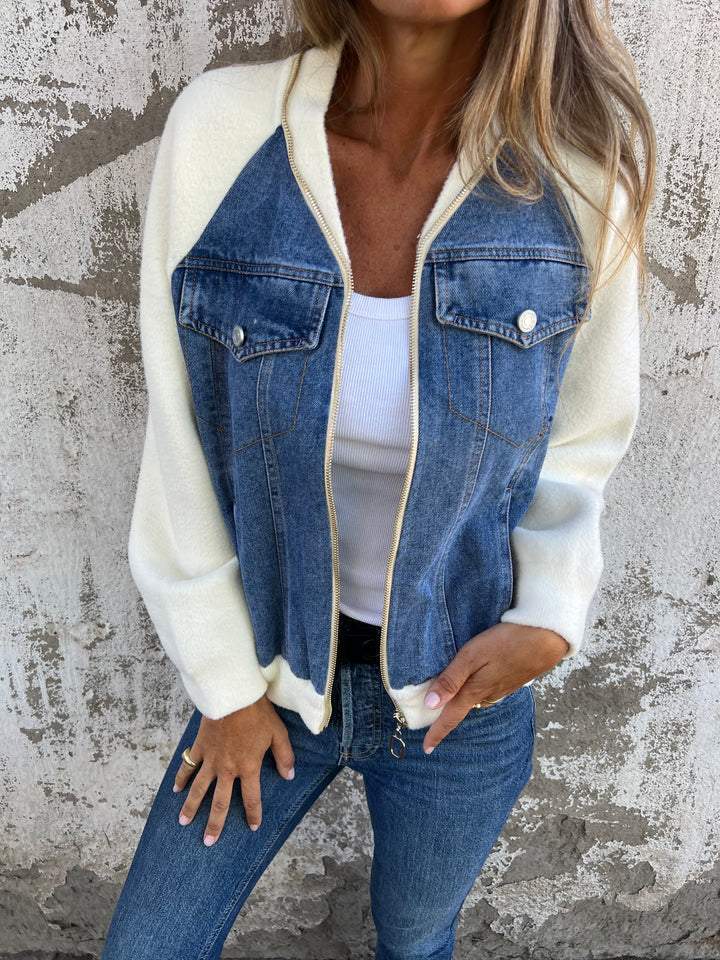 Casual long sleeve v-neck jacket for women