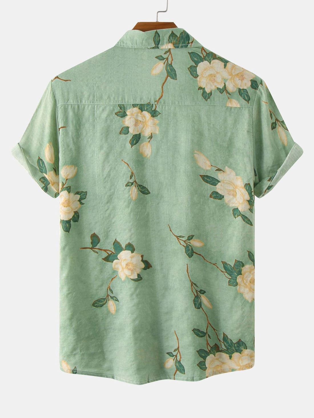 Floral print button-up shirt for men