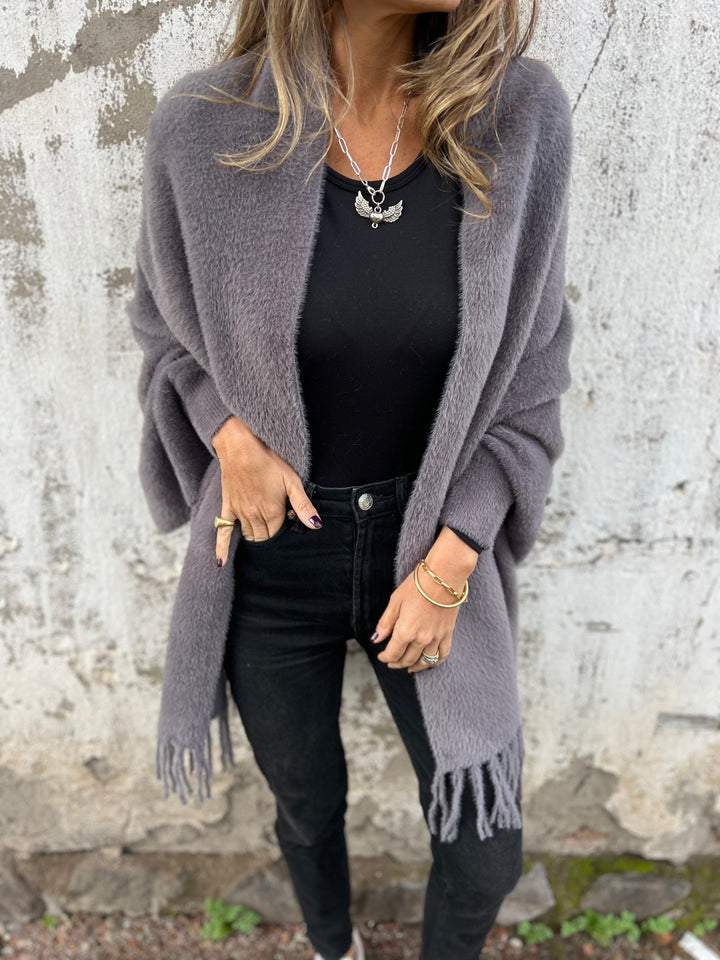 Oversized wrap scarf cardigan for women