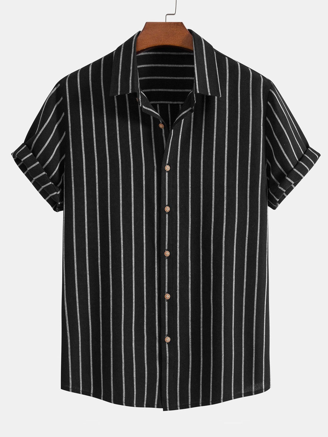 Button down striped shirt for men