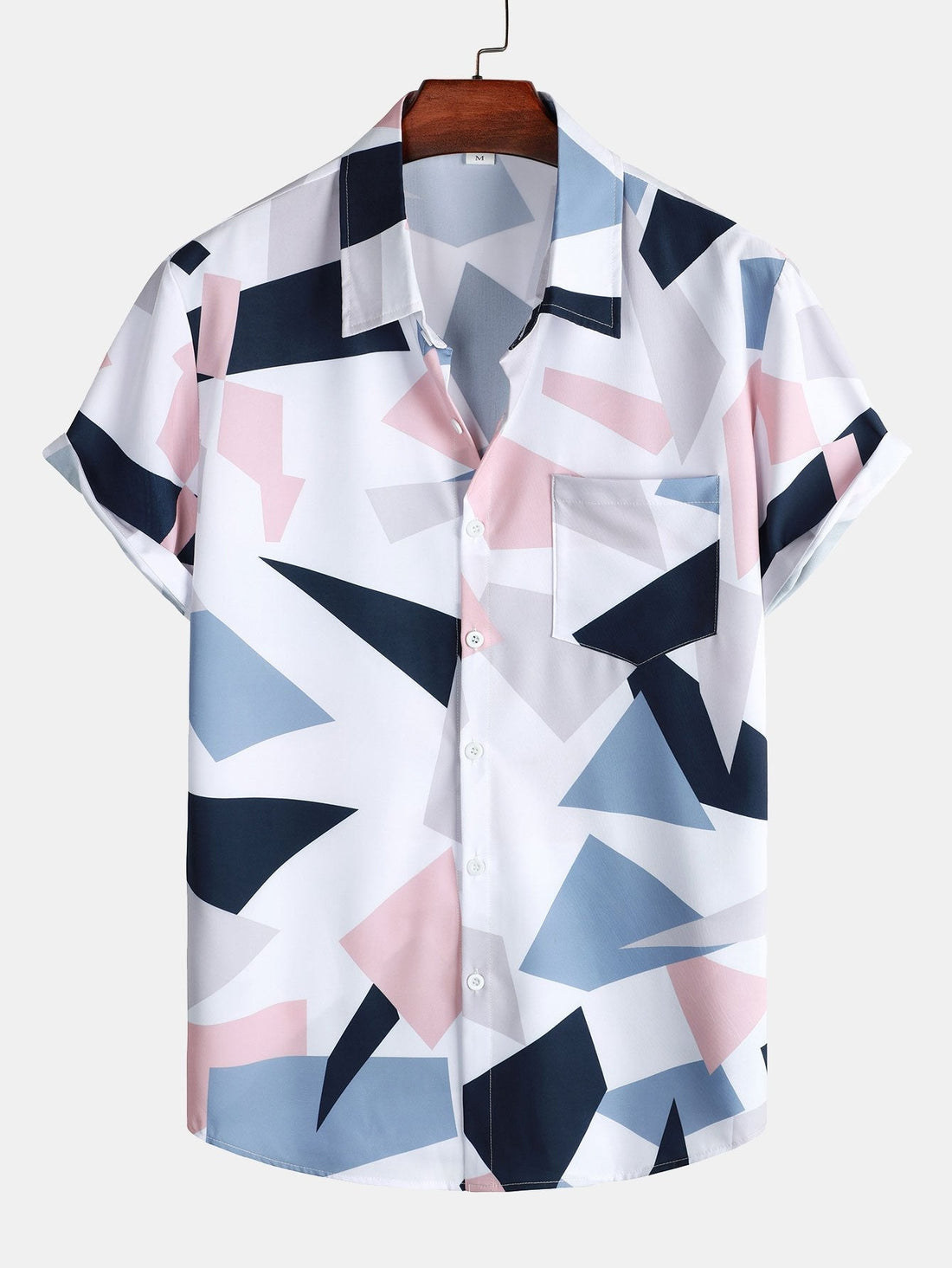 Trendy geometric shirt and shorts set for men