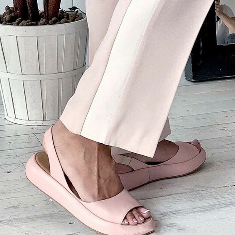 Women’s Open-Toe Sandals – Slingback Strap – Lightweight Design – Cushioned Comfort