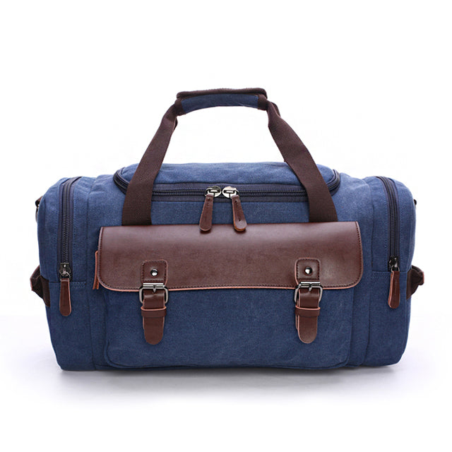 Vintage canvas multiple pockets duffle bag