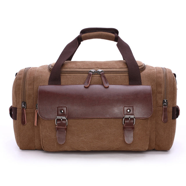 Vintage canvas double handle duffle bag