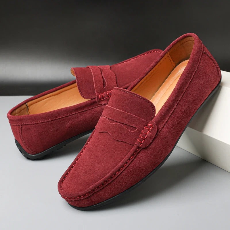 Suede loafer shoes for men