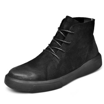 Confident and stylish leather boots for men