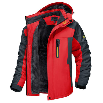 Men’s Hoodie Jacket – Waterproof – Fleece Lined – Regular Fit – Outdoor Casual Wear
