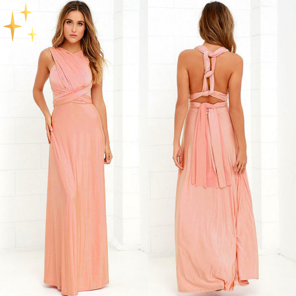 Multi-way bandage long dress for women