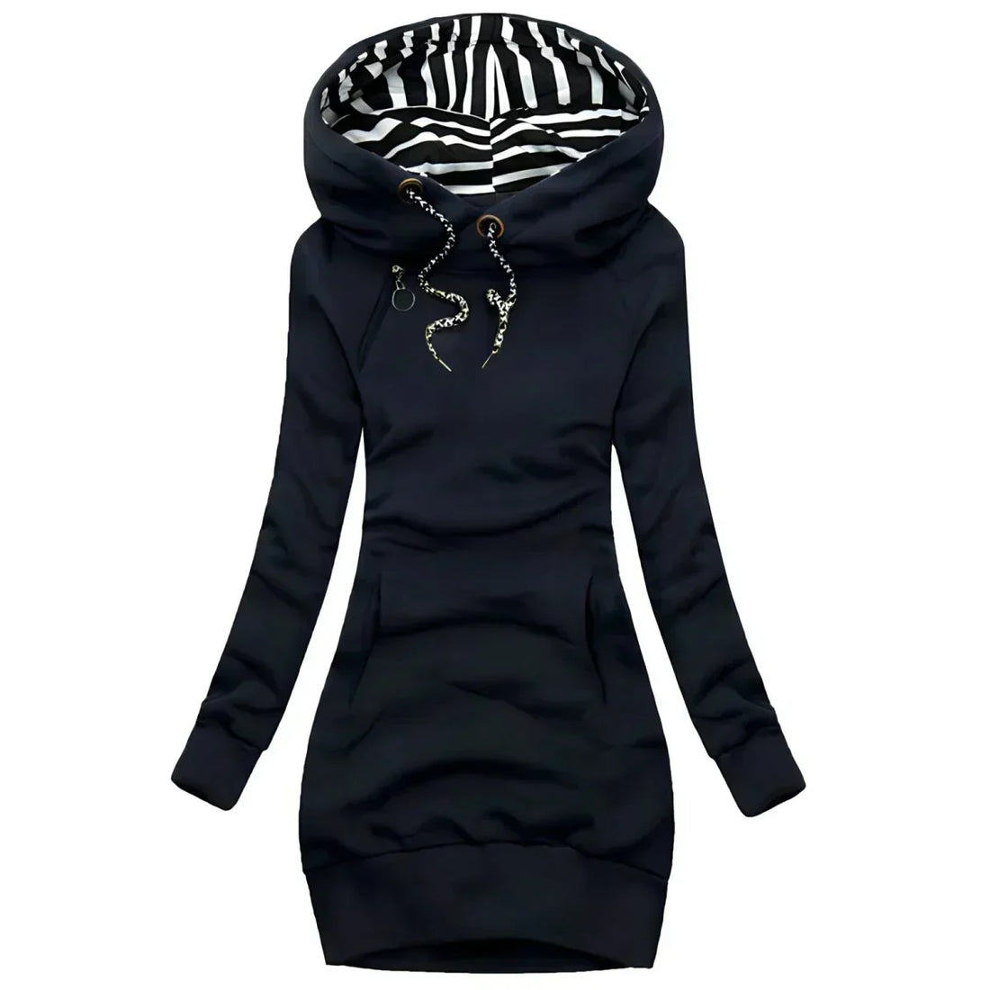 Pullover long sleeve hoodie sweater dress for women