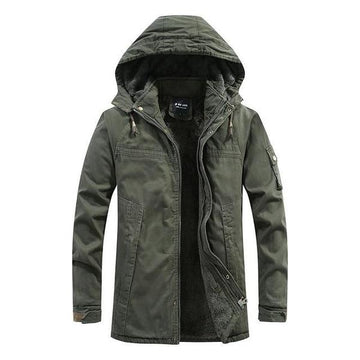 Hoodie military jacket for men