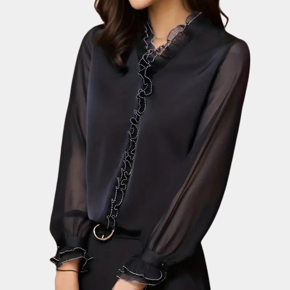 Ruffled style long sleeve  for women