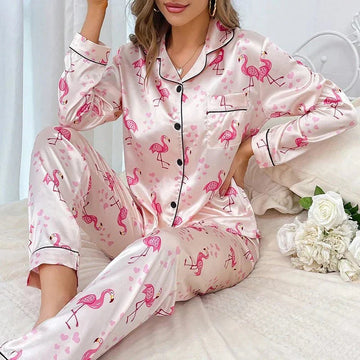 Silky pajama set for women