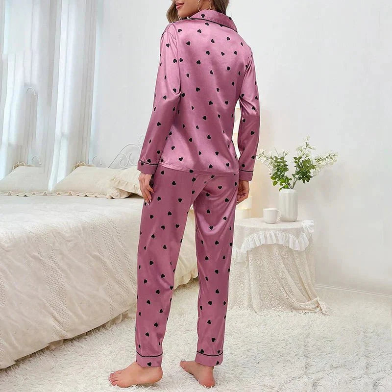 Silky pajama set for women