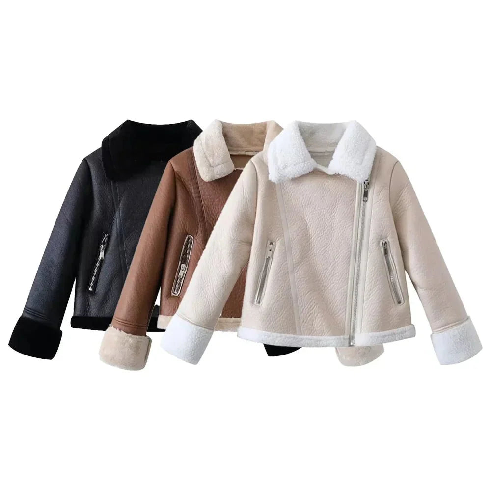 Chic shearling jacket for women