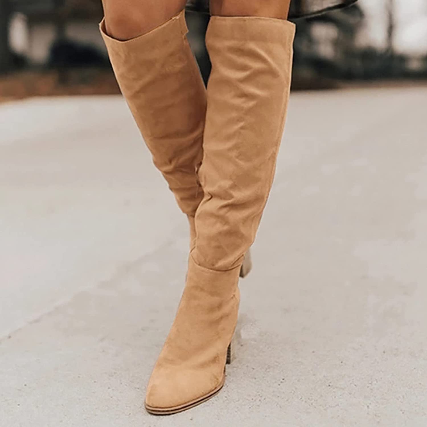 Comfortable knee-high boots for women