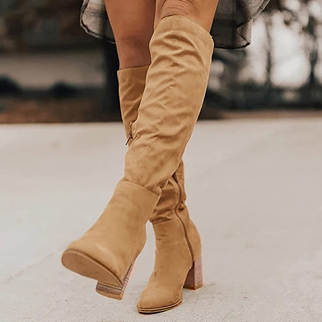 Comfortable knee-high boots for women