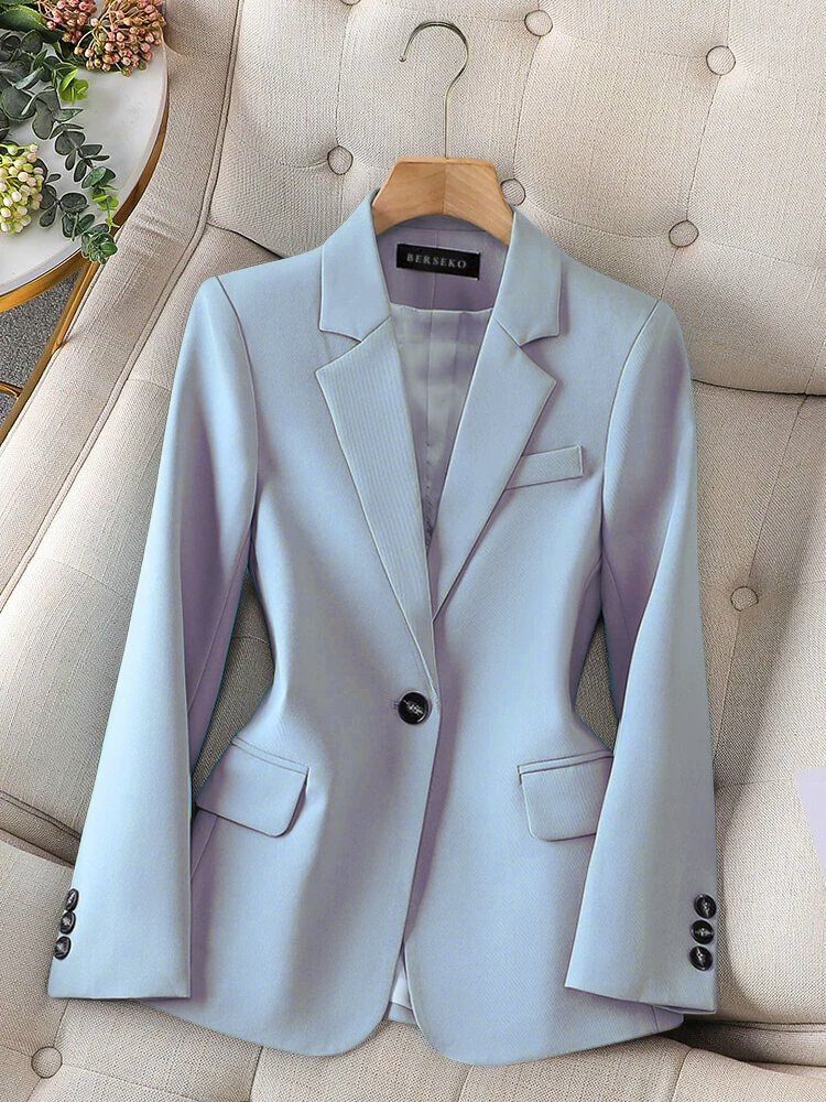 One button tailored blazer for women