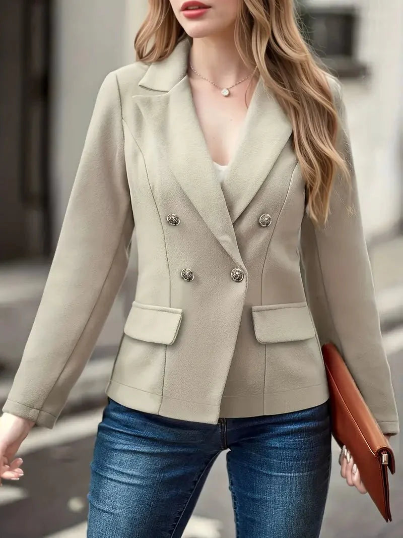 Sleek double-breasted blazer for women