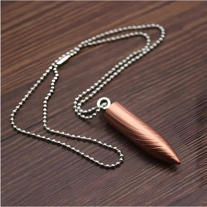 Brass Screw-Top Keyring Waterproof Match Case